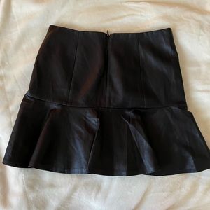 ARMANI EXCHANGE Black Faux Leather Skirt